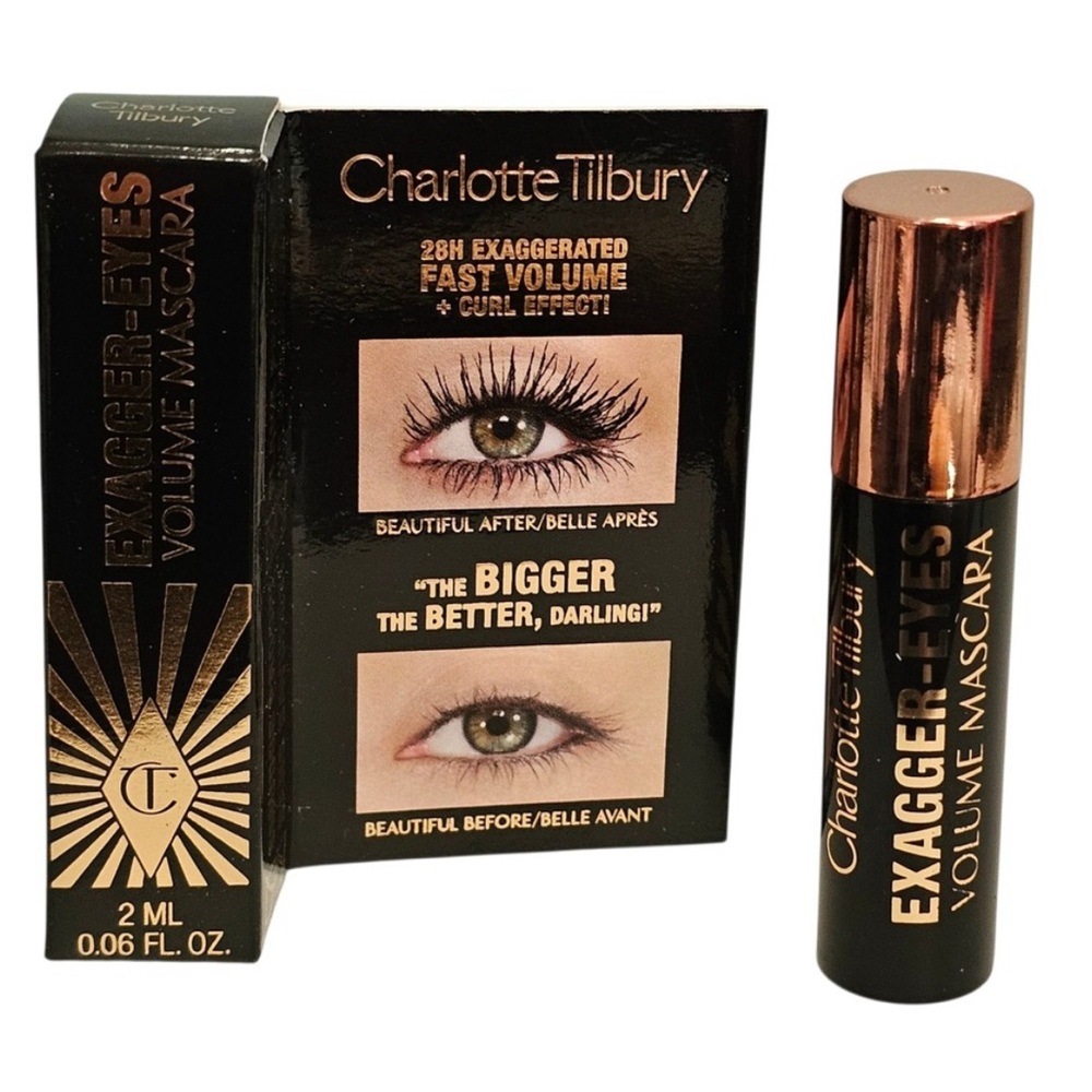 Charlotte Tilbury Exagger-Eyes Mascara - Bold Black NIB Travel